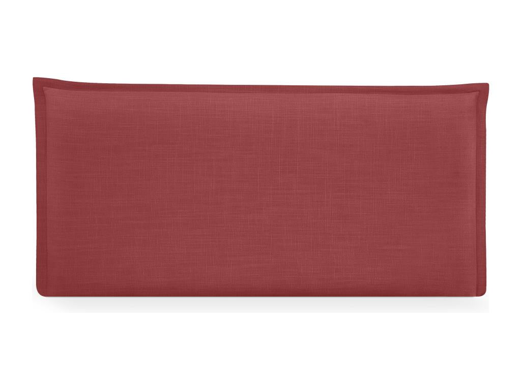 Homzora Tête de lit en lin naturel lisse avec garniture 105x50cm Lits 105 - Rouge