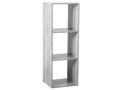Meuble Étagère 3 cases de rangement effet chêne gris H 100.5 cm