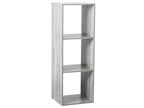 Meuble Étagère 3 cases de rangement effet chêne gris H 100.5 cm