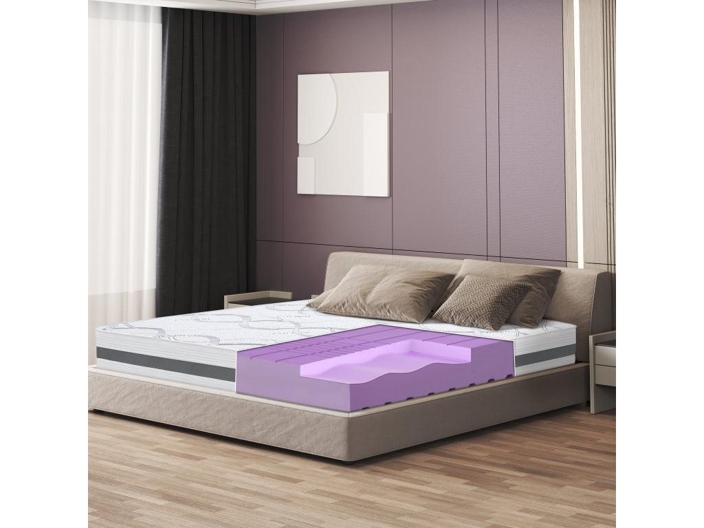 Matelas Double Doucezen-Size 180x220 à mémoire - Premium Quality - Hauteur 25 cm - Made in Italy