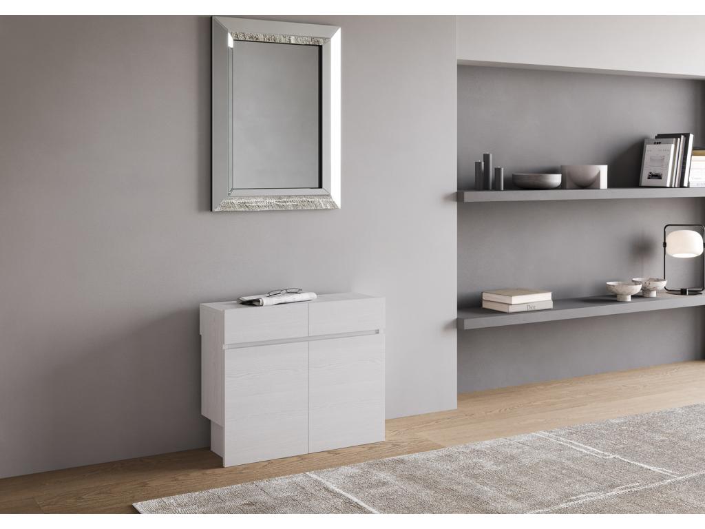 Bancs inférieur et Doucezenérieur extensible 26x72/300 cm Evolve Frêne Blanc rallonges internes