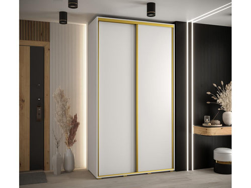 ARMOIRE Doucezen 1 À PORTES COULISSANTES 235.2/130/45 2 portes Blanc/Blanc/Or