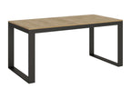 Table extensible 90x180/440 cm Tecno Evolution Chêne Nature cadre Anthracite
