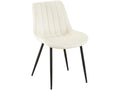 chaise salle à manger - Velours / Blanc - Crème - Doucezen