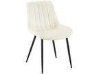 chaise salle à manger - Velours / Blanc - Crème - Doucezen