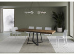 Table extensible 90x120/224 cm Abbraccio noyer pieds anthracite