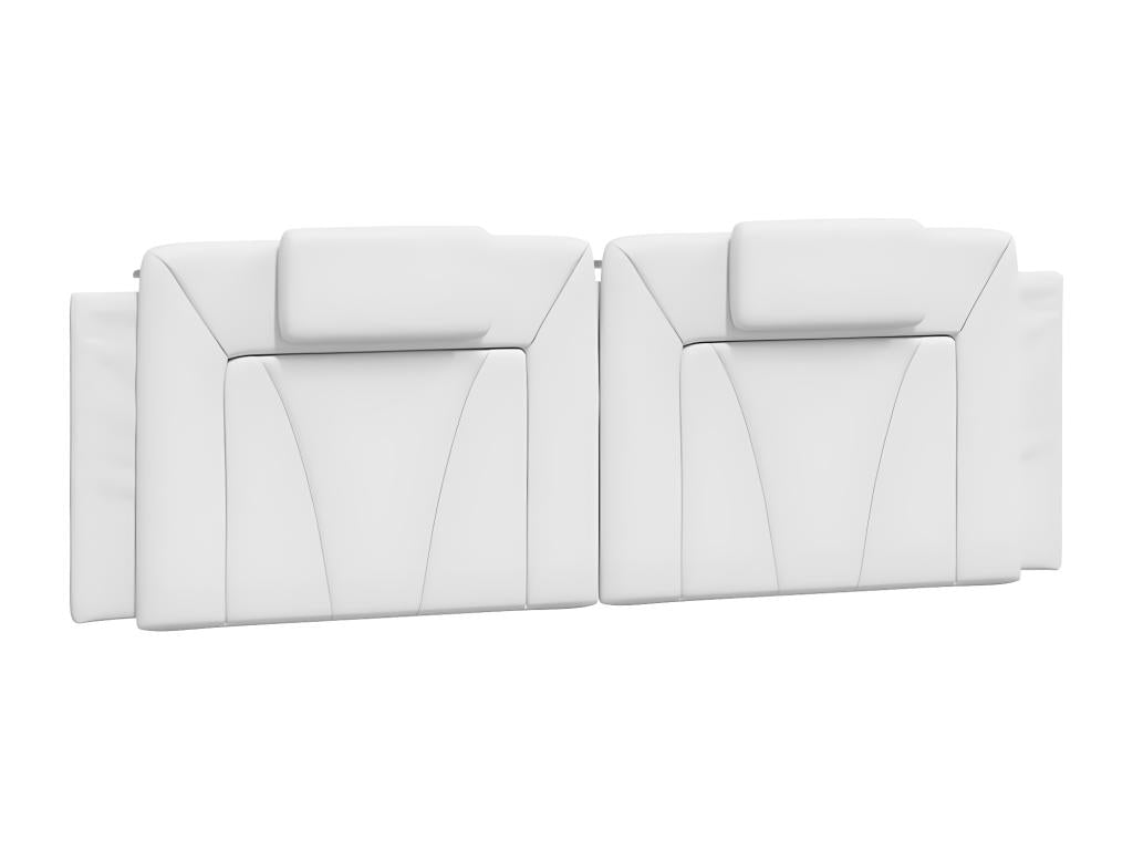 Coussin de tête de lit blanc 160 cm similicuir