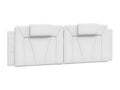 Coussin de tête de lit blanc 160 cm similicuir
