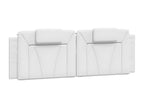 Coussin de tête de lit blanc 160 cm similicuir