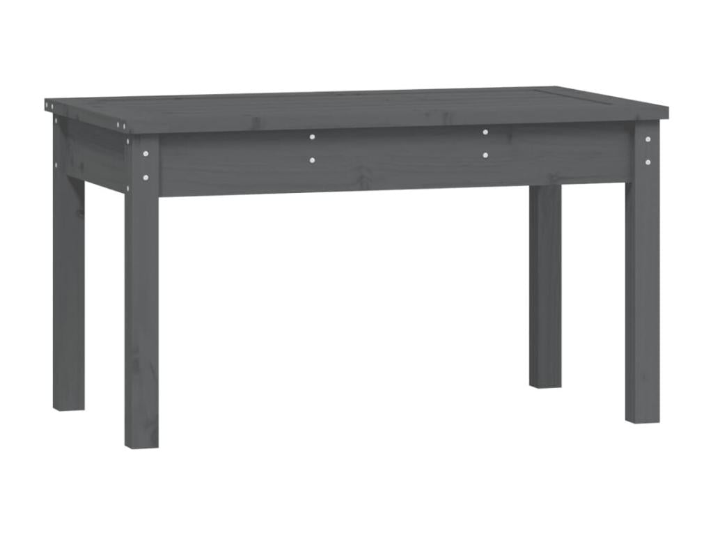 Banc de jardin gris 80x44x45 cm bois massif de pin