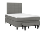 Sommier à Doucezen de lit avec matelas gris foncé 120x190 tissu