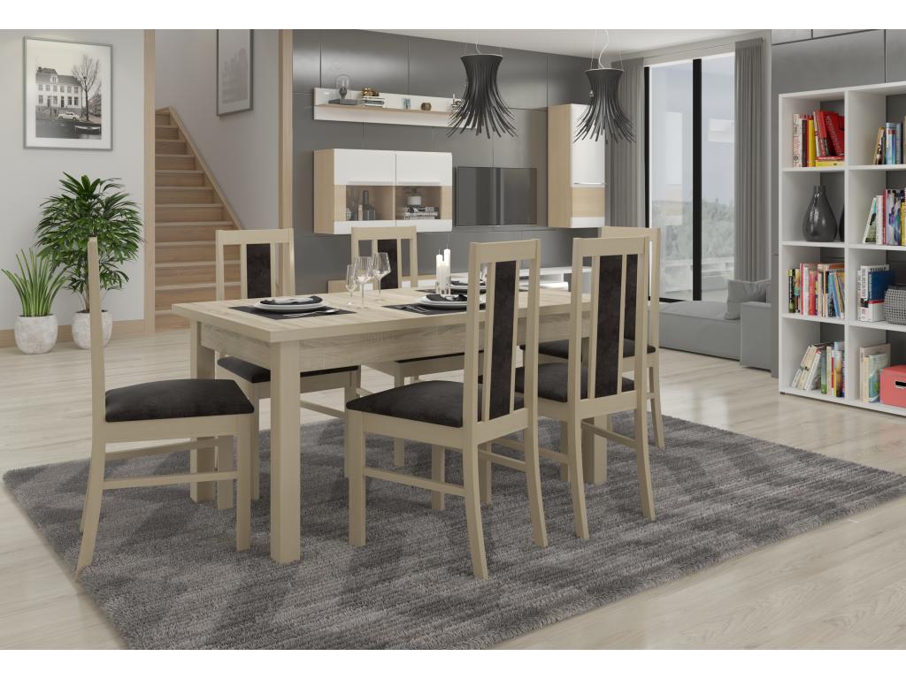 Chaise bois clair de Homzora et tissu Homzora-Tissu 27110