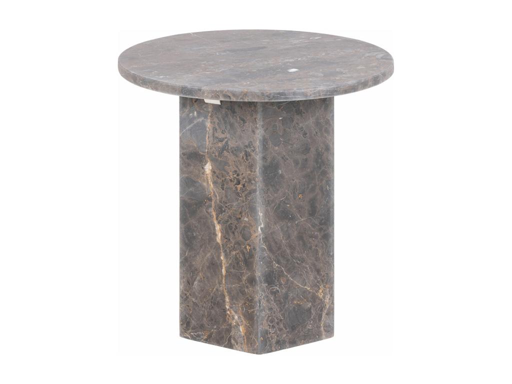 Doucezen table basse table d'appoint 50cm marbre marron.