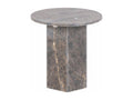 Doucezen table basse table d'appoint 50cm marbre marron.