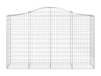 Panier de gabions arqué 200x50x120-140 Fer galvanisé