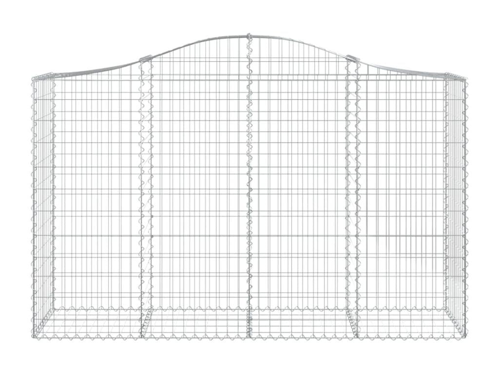 Panier de gabions arqué 200x50x120-140 Fer galvanisé