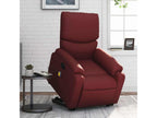 Fauteuil inclinable de massage Rouge bordeaux Similicuir