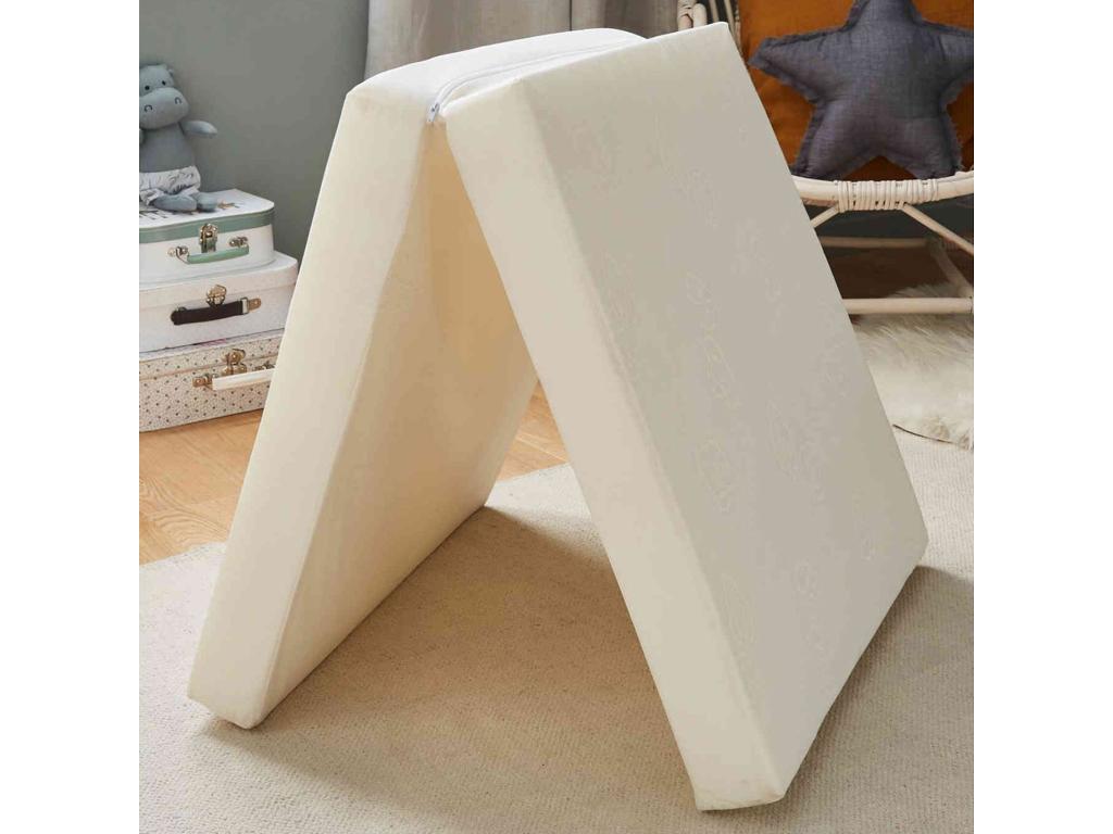 Matelas bébé pliant 2 parties déhoussable Homzora PREMIUM 60x120