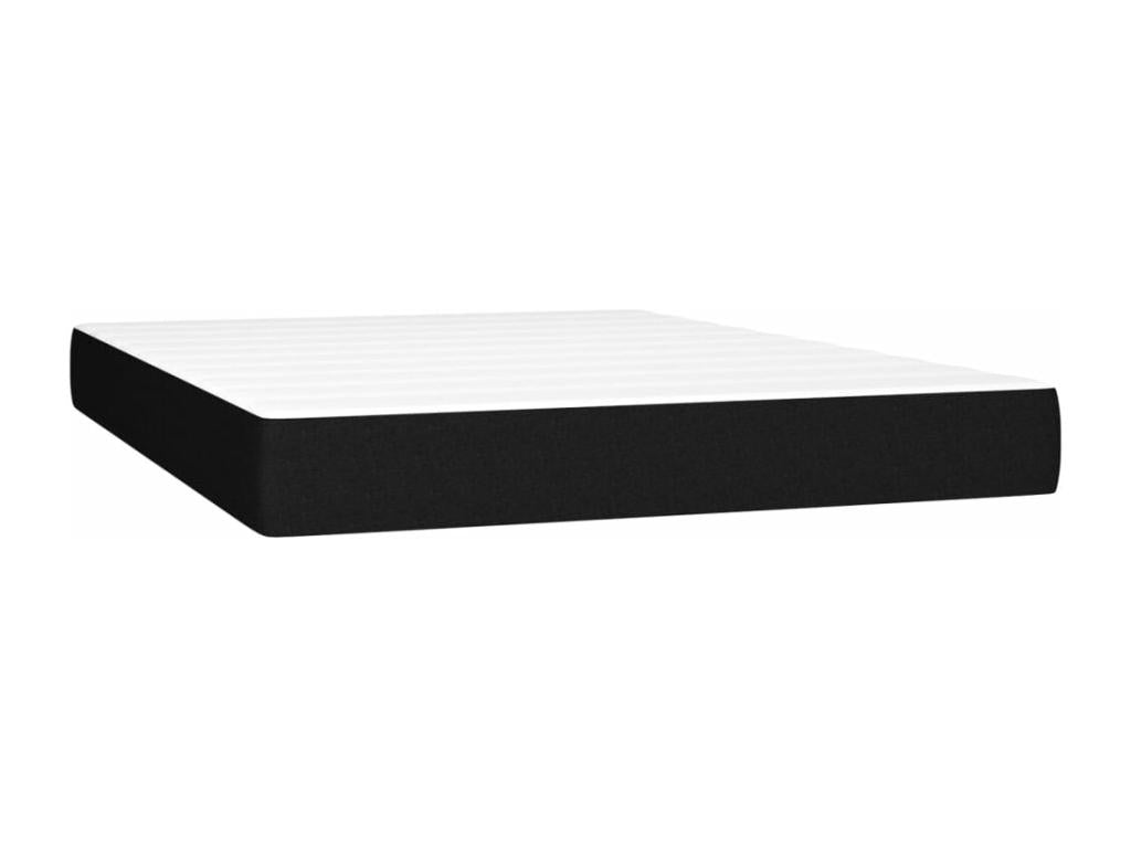 Lit à sommier tapissier avec matelas et LED Noir 140x200 Tissu