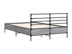 Cadre de lit sans matelas Homzora gris 140x200 cm