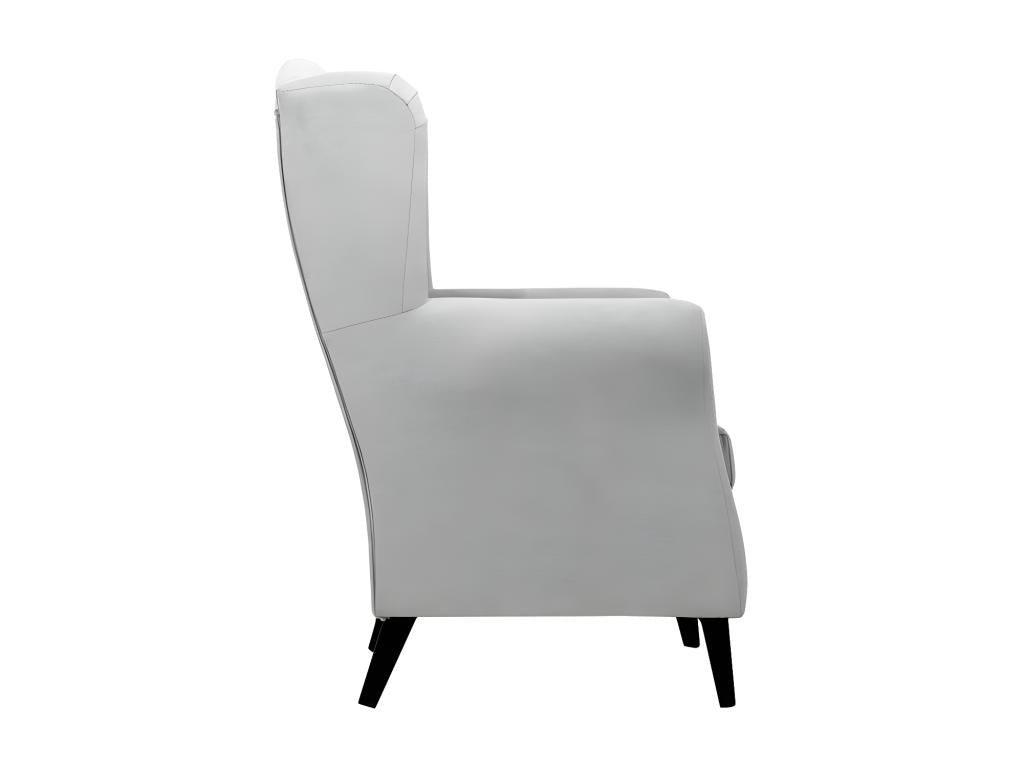 Fauteuil en polyester gris clair 110x75x80cm