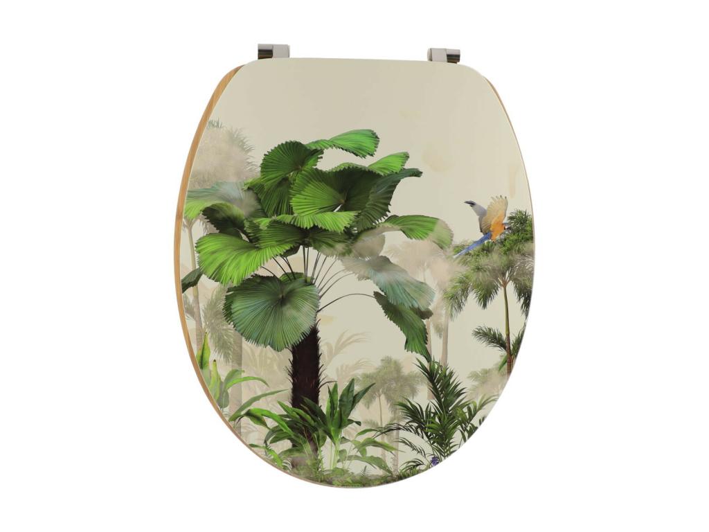 Abattant WC en Bois déco Homzora avec Homzora fixation en Acier Inoxydable
