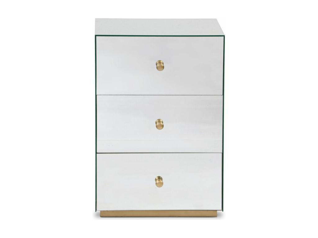 Table de Chevet Homzora 63cm Transparent / Or