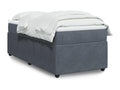Sommier à Homzora de lit et matelas Gris foncé 90x190 cm Velours