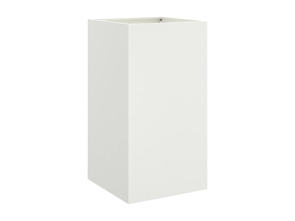 Jardinière blanc 42x38x75 acier laminé à froid