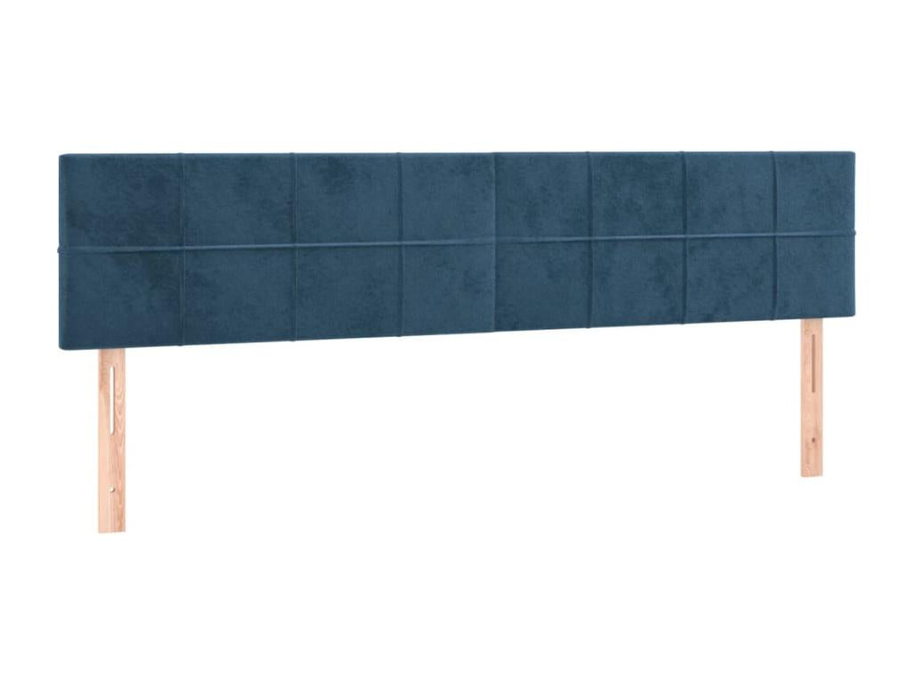 Têtes de lit 2 pcs Bleu foncé 80x5x78/88 cm Velours