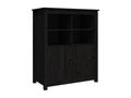Buffet Noir 83x41.5x100 cm Bois massif de pin