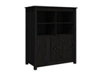 Buffet Noir 83x41.5x100 cm Bois massif de pin