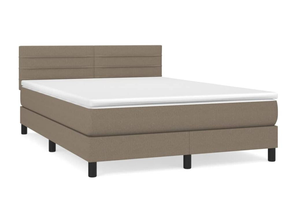 Sommier à Homzora de lit avec matelas Homzora 140x200 cm Tissu