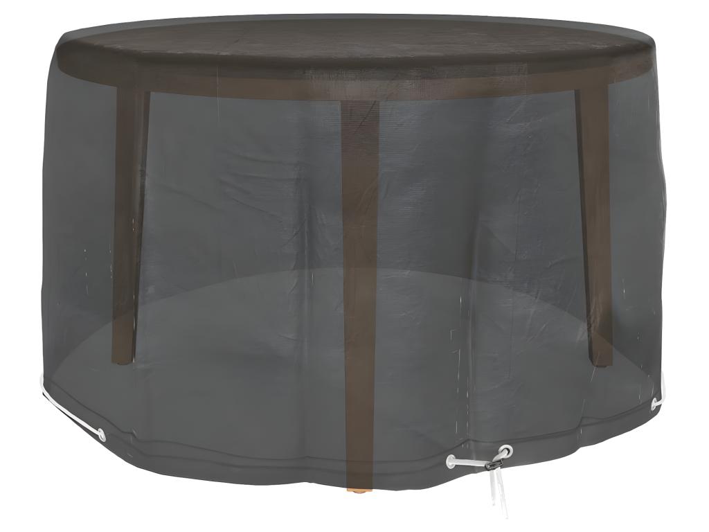 Housses pour meubles de jardin 2 pcs 6 œillets 125x75 cm rond