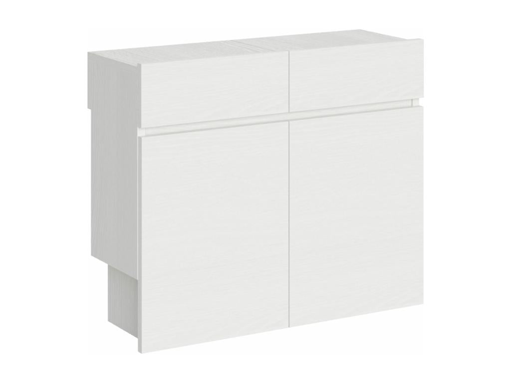 Bancs inférieur et Doucezenérieur extensible 26x72/300 cm Evolve Frêne Blanc rallonges internes