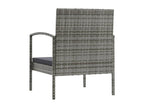 Salon de jardin 8 pièces avec coussins résine tressée gris