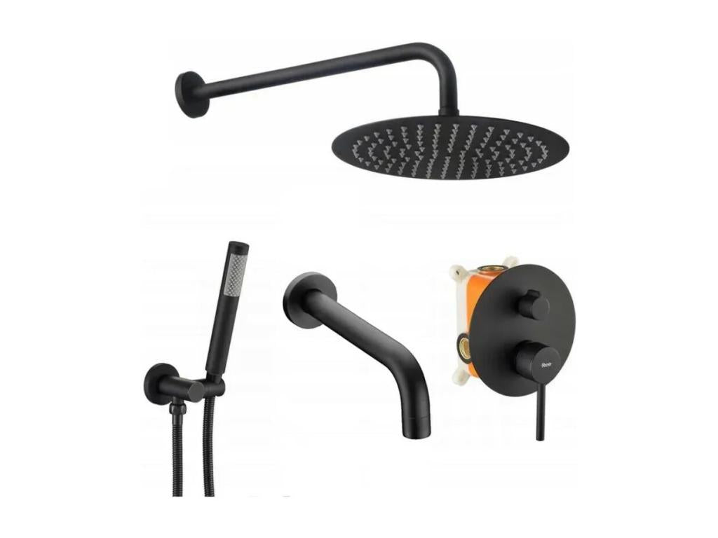 Colonne De Douche-Baignoire Encastrée Homzora 0 Black