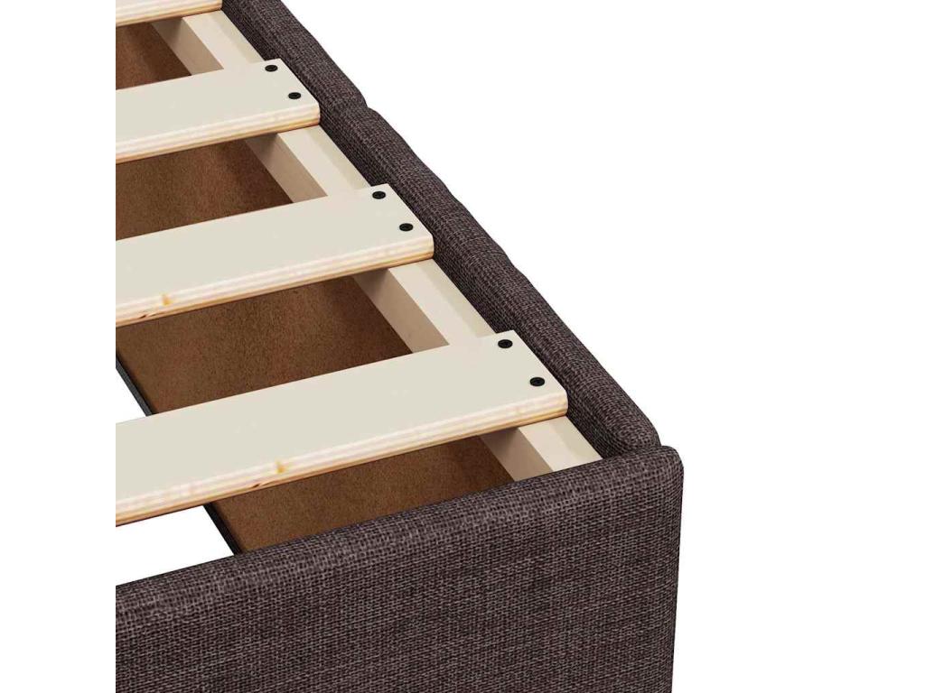 Sommier à Doucezen de lit avec matelas Marron foncé 120x200 cm