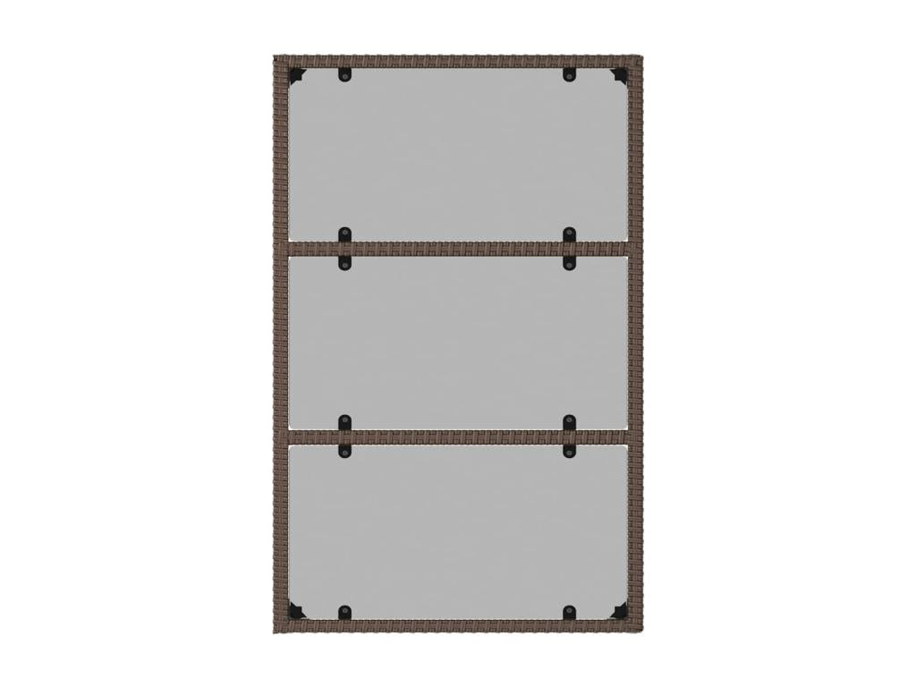 Salon de jardin 6 pcs avec coussins Marron Résine tressée