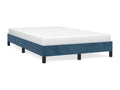 Cadre de lit sans matelas bleu foncé 120x190 cm velours