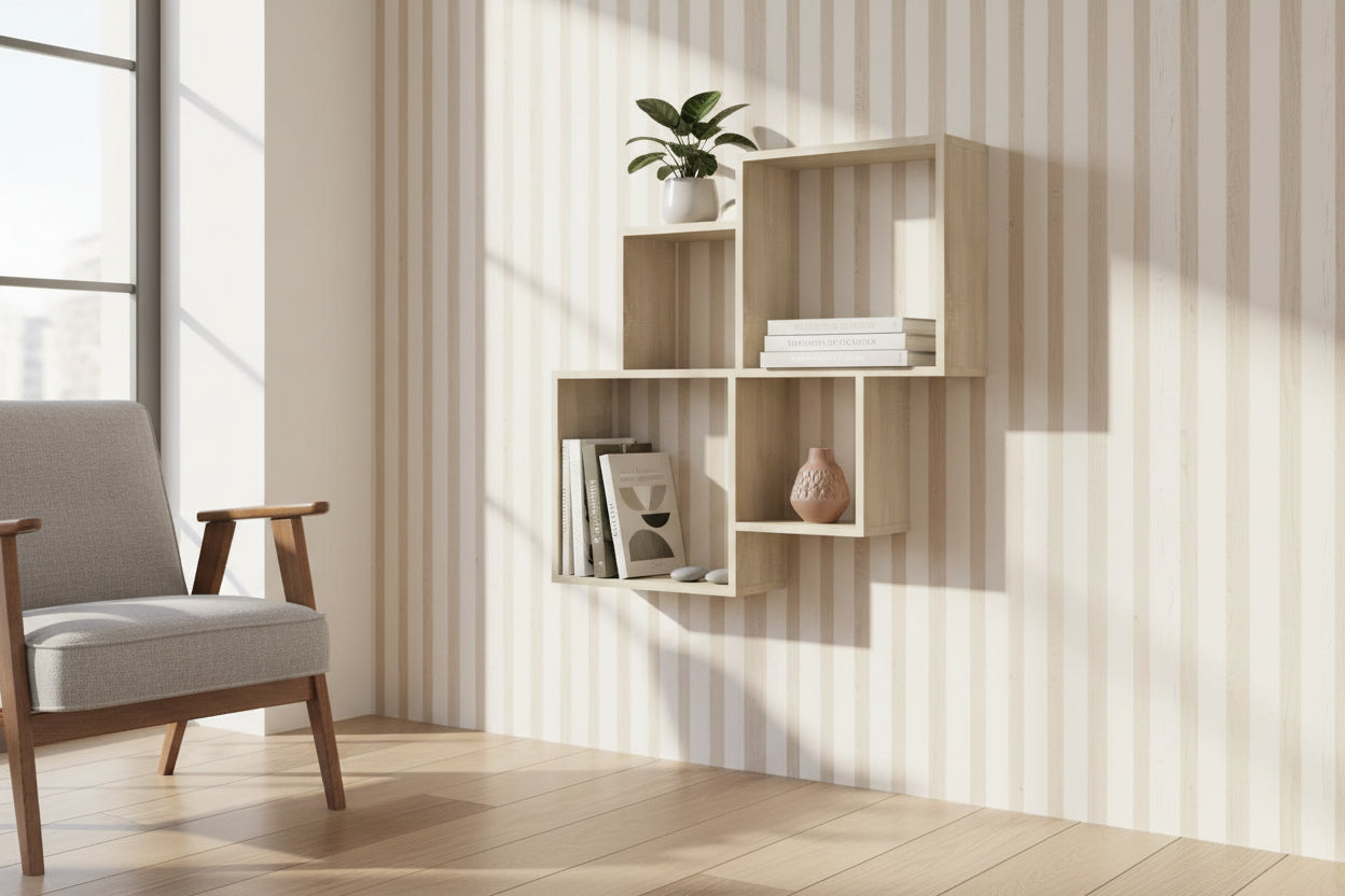 Étagère Doucezen murale Chêne Doucezen 80x15x78.5