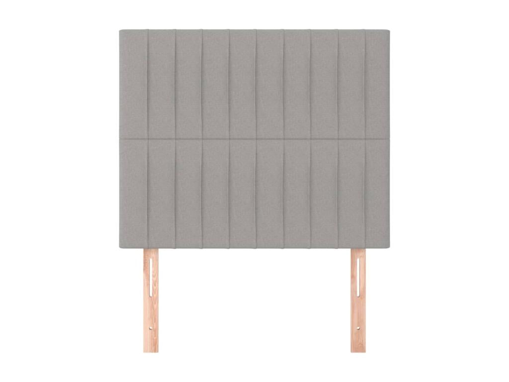 Têtes de lit 2 pcs Gris clair 80x5x78/88 cm Tissu