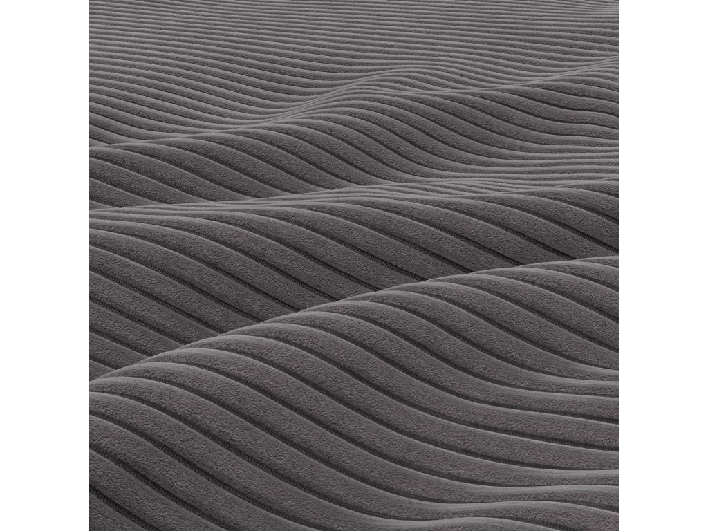 Canapé d'angle avec fonction couchage Homzora Corde - Gris foncé