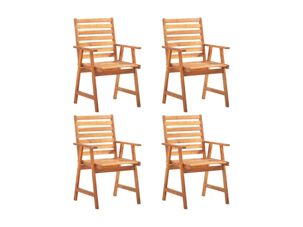 Ensemble à manger de jardin 5 pcs Bois d'Homzora solide