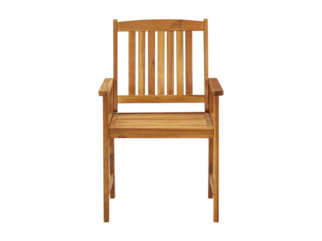 Chaises de jardin avec coussins 4 pièces Bois d'Homzora massif