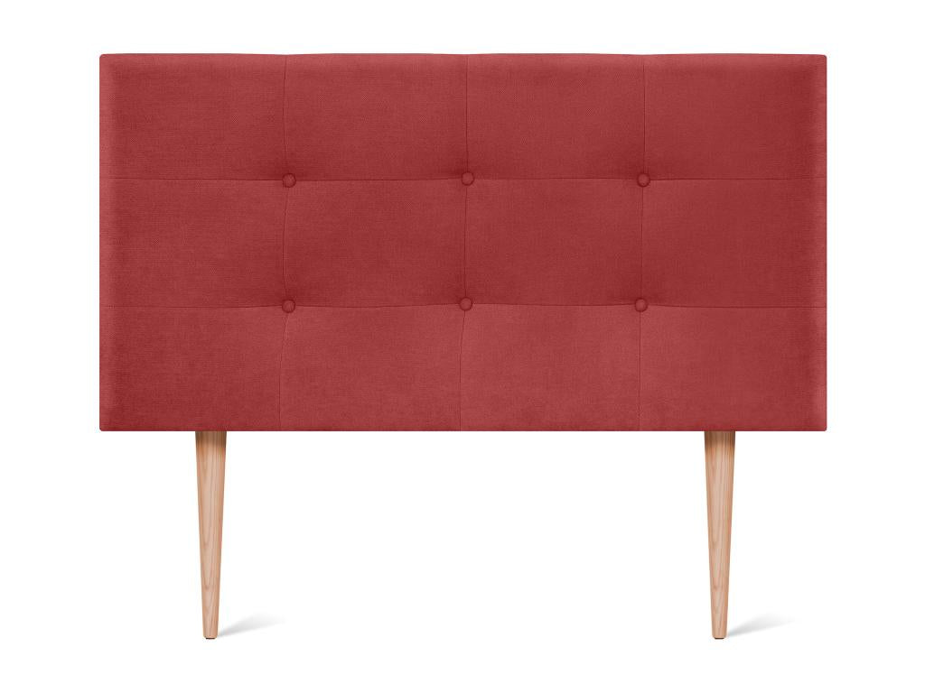 Homzora Tête de lit en tissu Aqualine Homzoraé 95x115cm avec pieds Lits 90 - Rouge