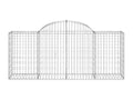 Paniers à gabions arqués 3 pièces 200x50x80/100 cm Fer galvanisé
