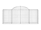 Paniers à gabions arqués 3 pièces 200x50x80/100 cm Fer galvanisé