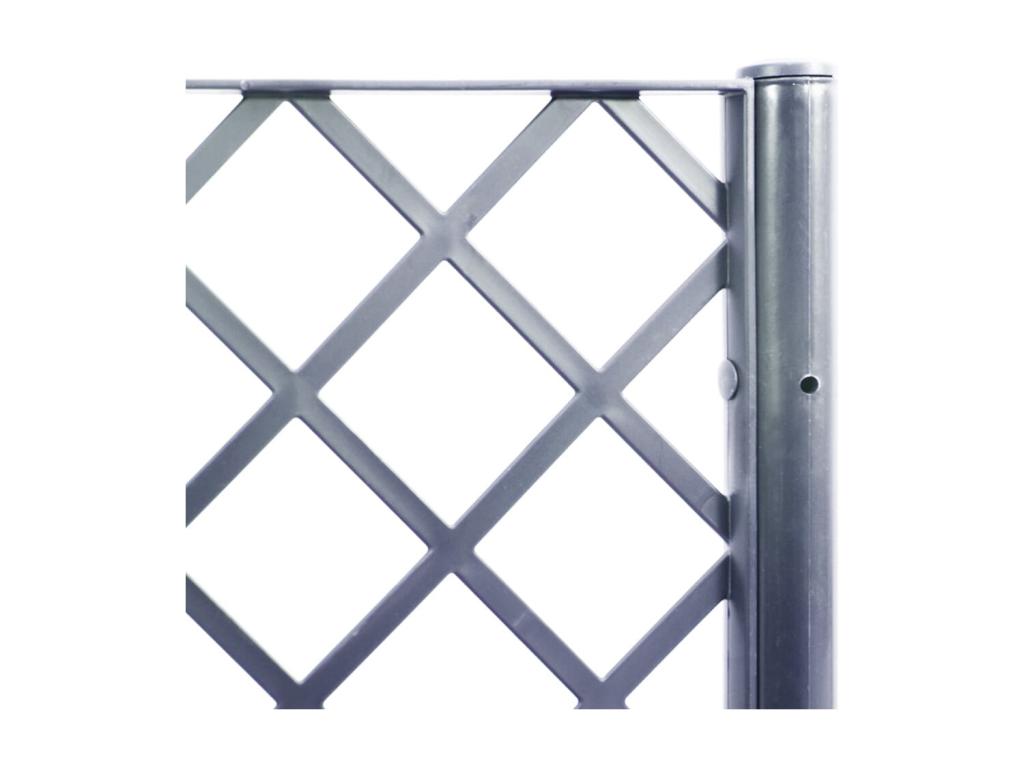 Jardinière avec treillis gris 200x160x142 PP