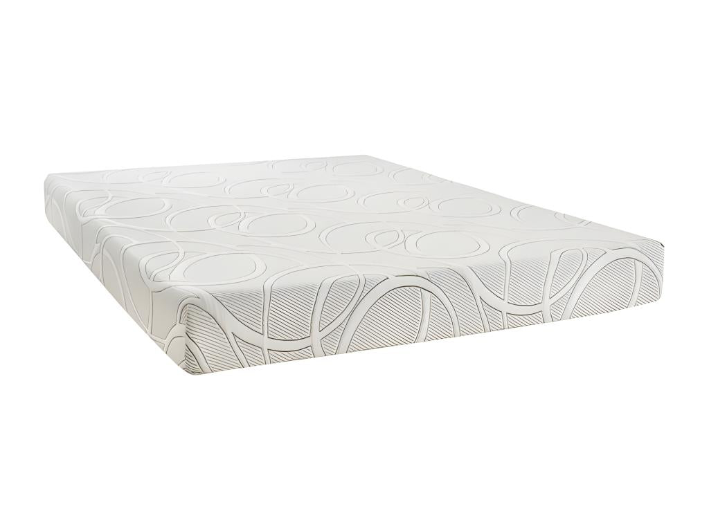 Ensemble matelas mousse à mémoire de forme 7 zones de confort l'adulateur avec sommier Doucezen gris et pieds 90x200